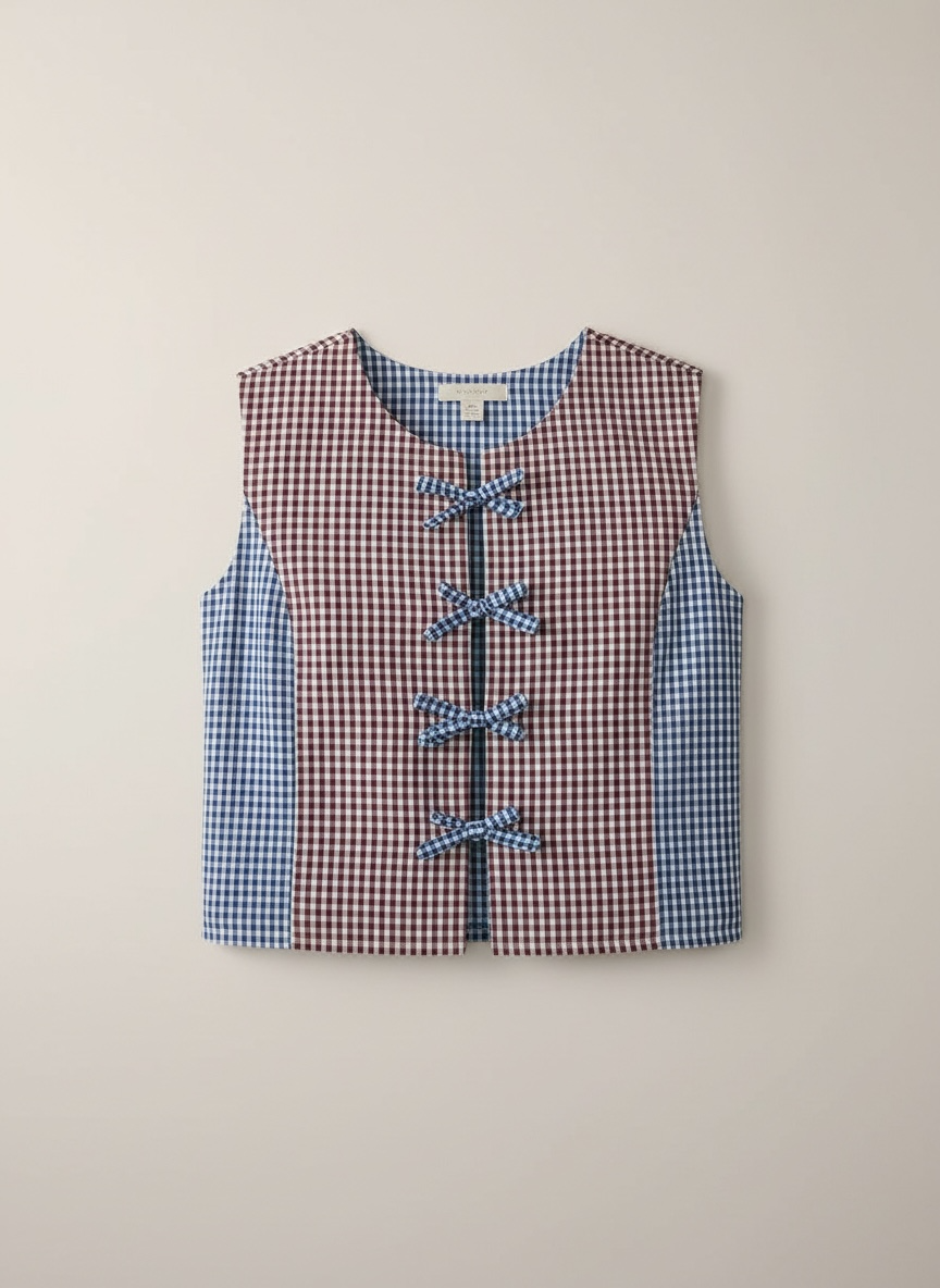 El vichy reinventado: un top diseñado para Leticia